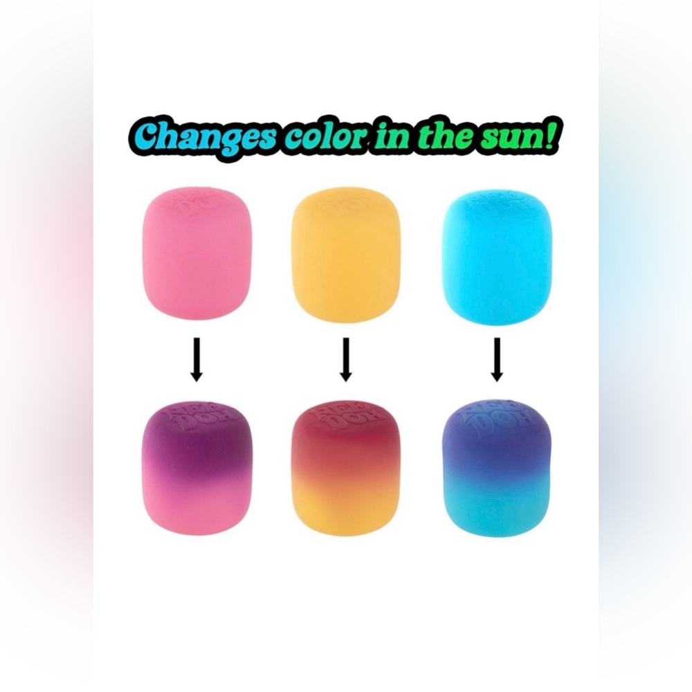 Viral NeeDoh Mello Mallo Color-Changing Marshmallow Set - blue, Yellow, Pink - Picture 3 of 7